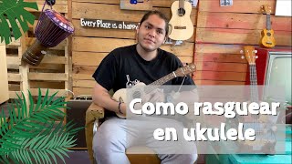 Como Rasguear en Ukulele [upl. by Adnawyt]