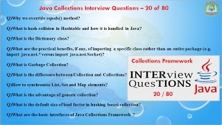 Java Collections Interview Questions – 20 out of 80 [upl. by Burtis987]