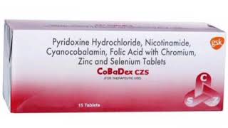 CoBaDex CZS Tablets Pyridoxine Hydrochloride Nicotinamide Cyanocobalamin Folic Acid with Chromium [upl. by Neffets285]