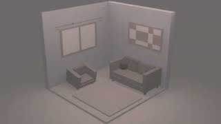 Living Room Animation in Blender [upl. by Norrahs]