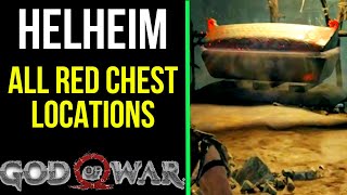 God of War  All Red Chests Locations for Helheim [upl. by Nena]