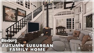 BLOXBURG Autumn Suburban Family Home Speedbuild interior  full tour Roblox House Build [upl. by Swart]