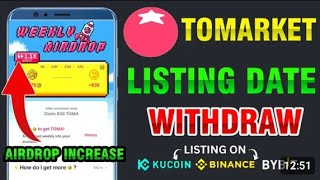 Tomarket weekly Air drop start amp Tomarket listing date final 😱 [upl. by Namzzaj]