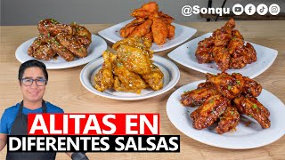 5 SALSAS PARA ALITAS  Sonqu  🍗😋 [upl. by Camus]