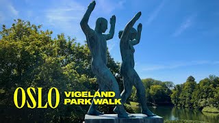 Vigeland Park Walking Tour Norways Sculpture Paradise  4K [upl. by Lodovico]