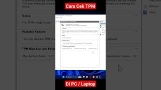 Cara Cek TPM Komputer atau Laptop windows11 tutorialkomputer tutorial [upl. by Oriana965]