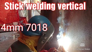 stick welding vertical fill up [upl. by Suirtemid]