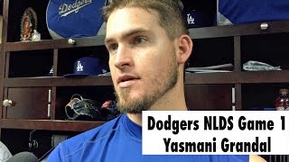 Dodgers NLDS Yasmani Grandal said Clayton Kershaw batted in Game 1 [upl. by Favianus]