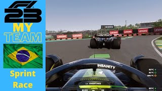 F1 23 My Team S2EP70  Brazil  Sprint Race [upl. by Eirlav]