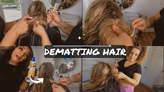 How to Detangle Matted Hair at Home  Dematting Specialist Leda Fazal [upl. by Rihaz]