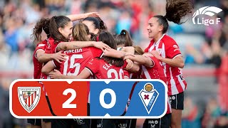 Resumen del Athletic Club vs SD Eibar  Jornada 13  Liga F [upl. by Notaek461]