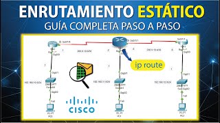 Enrutamiento Estático con 3 Routers  CISCO Packet Tracer Paso a Paso [upl. by Murtha]