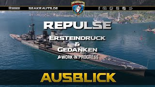 Repulse BATTLECRUISER 9 Achievement current DMG amp PR record WOWS [upl. by Nnaylrebmik]