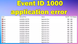 fix Event ID 1000 application error in Windows 10 or 11 [upl. by Anwadal986]