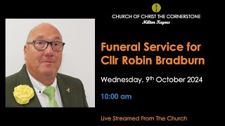 20241009  Funeral Service for Cllr Robin Bradburn [upl. by Anitniuq]