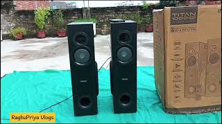 intex 22 tower speaker🔊🔊🔊 testing sound raghupriyavlogs [upl. by Natfa]