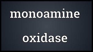 Monoamine oxidase Meaning [upl. by Linker756]