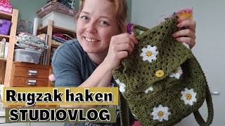 Rugzak haken en een sleutelhanger haken  studiovlog [upl. by Liemaj]