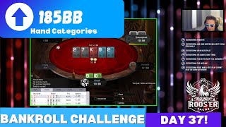 Bankroll Challenge Day 37 Up 185bb Hand Categories [upl. by Andeee71]