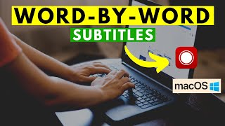 How to Generate WordbyWord Subtitles for Free  Timestamps are WordbyWord [upl. by Yc]