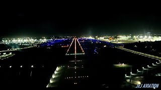 A Beautiful Night Landing  Cockpit View  Full HD [upl. by Seuqramed]