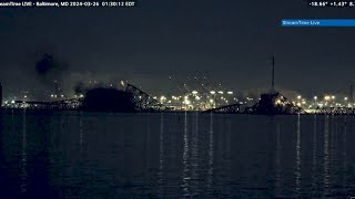 Full video  Francis Scott Key bridge collapses in Baltimore [upl. by Seravart]