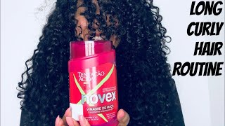 Dernière Routine Cheveux Longs Bouclés 💇🏽‍♀️avant de couper [upl. by Ttam]