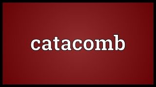 Catacomb Meaning [upl. by Cullin292]