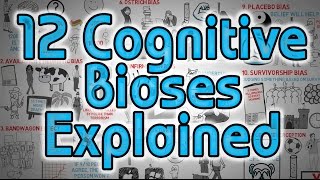 12 Cognitive Biases Explained  How to Think Better and More Logically Removing Bias [upl. by Nosnor]