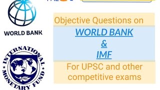 World bank and IMF  SDR Quota IBRD IDA IFC MIGA ICSID For UPSC and other competitive Exams [upl. by Oicnedif]