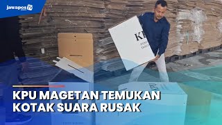 MAGETAN  KPU Magetan Temukan Kotak Suara Rusak [upl. by Afinom168]