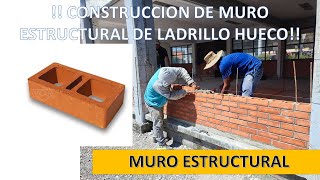 COMO CONSTRUIR UN MURO ESTRUCTURAL DE LADRILLO HUECO [upl. by Nosna793]