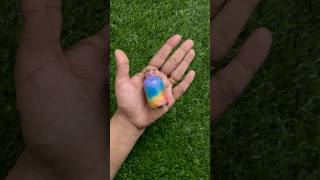 Mini bottle art minhwacuties youtubeshorts diy Rainbow colour 5minutecrafts artampcraft cotton [upl. by Petrine]