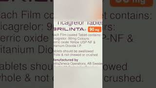 Brilinta 90mg Tablet uses side effects and doses in Hindi shots [upl. by Nivalc]