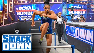 Bianca Belair soars through Bayley’s Ultimate Athlete Obstacle Course SmackDown Jan 22 2021 [upl. by Ticknor]