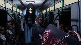 Horror Game Where A Woman Never Stops Following You it follows  CROWDED FOLLOWED All 3 Endings [upl. by Esenaj]