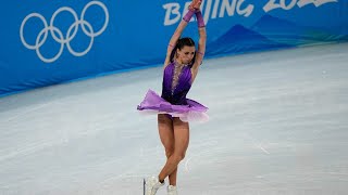 Kamila Valieva completes successful quad jump at Winter Olympics in Beijing [upl. by Aiyotal657]