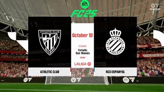 ATHLETIC BILBAO vs RCD ESPANYOL LaLiga 2425 Gameplay EA FC 25 eafc25 easports [upl. by Nnalatsyrc23]