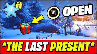 Opening THE LAST Fortnite Present Location  Secret Winterfest Present ALL INFO [upl. by Annorah910]