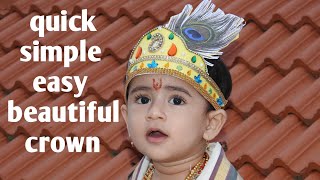 How to do Quick amp simple crown  mukutಕಿರೀಟ ಹಾಗೂ ತೊಳ್ಬಂದಿಯನ್ನು ಸರಳವಾಗಿ ಮಾಡುವುದು ಹೇಗೆ ನೋಡೋಣ [upl. by Washington]