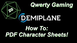 How To PDF Character Sheets for Demiplane [upl. by Safier891]