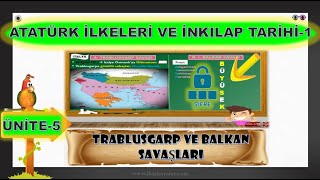 Atatürk ilkeleri ve inkılap tarihi 1  Trablusgarp ve Balkan Savaşları  Aöf TarihAöf Online Sınav [upl. by Neetsuj]