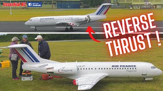 REVERSE THRUST UPGRADE  Giant XL Fokker 70 RC Airliner Passenger Jet  LMA Cosford 2022 [upl. by Tahpos556]