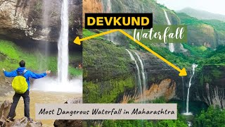 I did trek to Devkund waterfall in monsoon  Most Dangerous Monsoon Trek In Maharashtra 😱 [upl. by Benia]