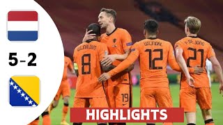 Netherlands vs Bosnia amp Herzegovina 52  Goals amp Extended Highlights [upl. by Blau751]