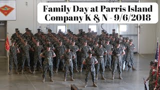 MCRD Parris Island Family Day  Kilo amp November Companies  962018 [upl. by Macri437]