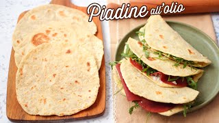 PIADINE MORBIDISSIME SENZA LIEVITO  allolio doliva  Ricetta semplice LifeampChiara [upl. by Asined977]