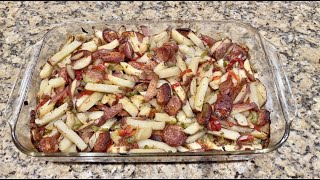 Oven Roasted Peppers Potatoes and Sausage [upl. by Novehc]