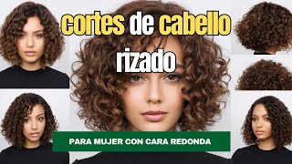 CORTES de cabello RIZADO para mujer CARA redonda  mejores CORTES DE CABELLO para mujer 2024 [upl. by Rodnas]