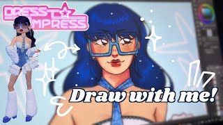 DRESS TO IMPRESS Draw with me [upl. by Eibrab]